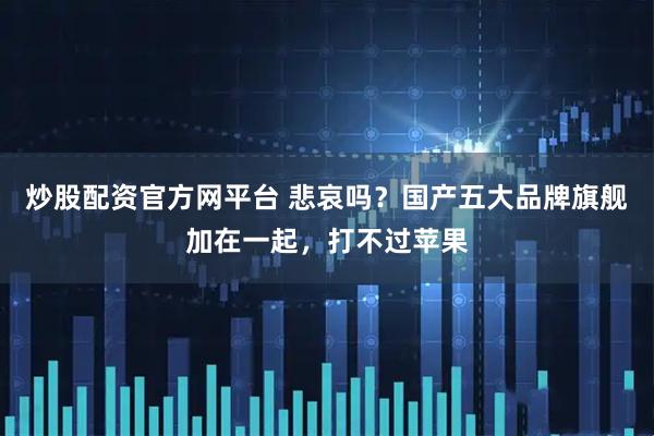 炒股配资官方网平台 悲哀吗？国产五大品牌旗舰加在一起，打不过苹果